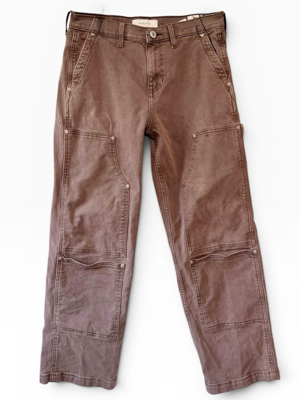 PacSun Men's Baggy Carpenter Painter Utility Pants Brown Size 29x30